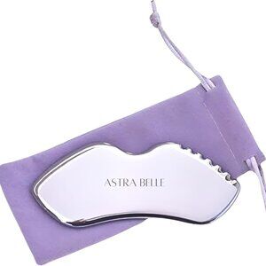 ASTRA BELLE Stainless Steel Gua Sha for Facial Massage & Lymphatic Drainage